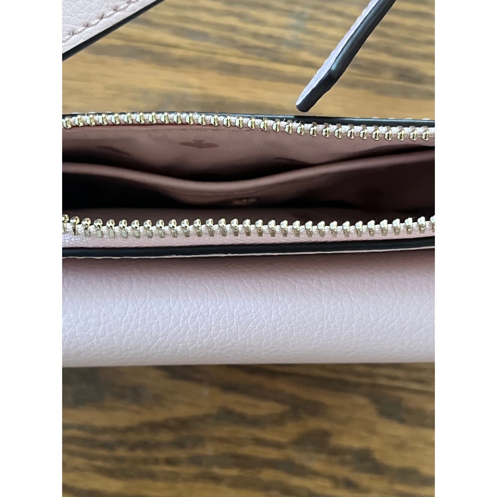 Kate Spade New York Pebbled Leather Crossbody Bag Lavender Pink Flap Zip Purse - Picture 5 of 12